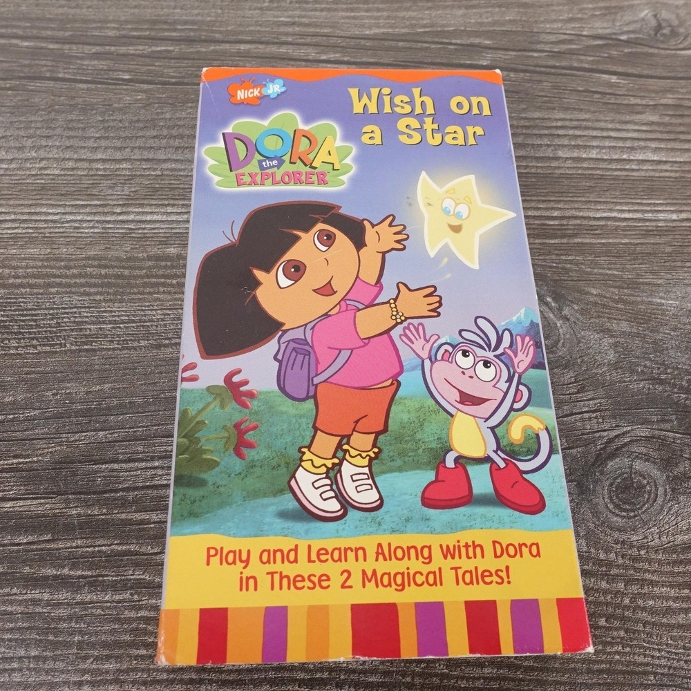 Vintage Dora The Explorer Wish On A Star VHS Tape Paramount Color USA 48 Min